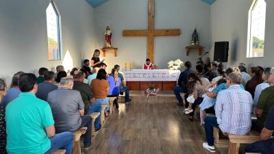 Inauguração de Capela dedicada a Santa Bárbara marca momento de fé em Laranjeiras do Sul